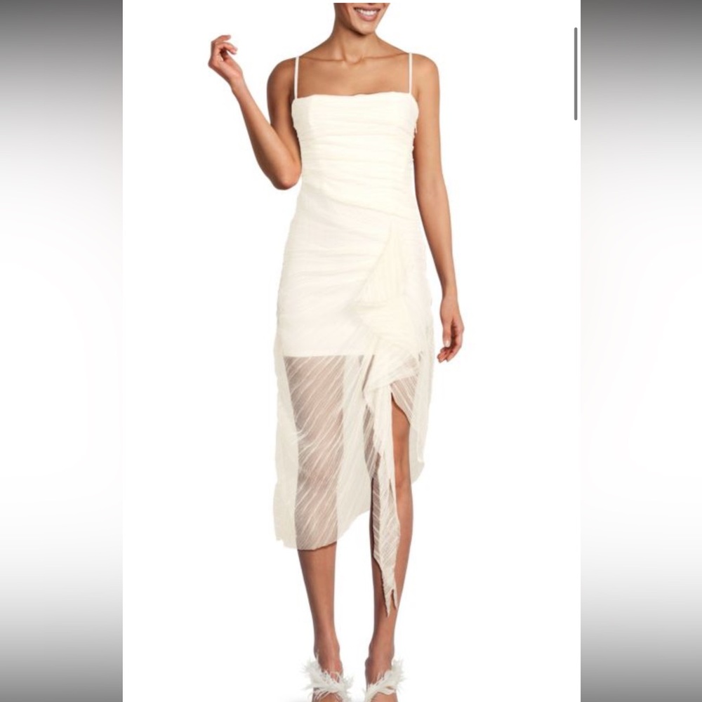 BCBGMaxAzria White Layered Dress. Bridal Dress